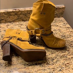 Mustard boots